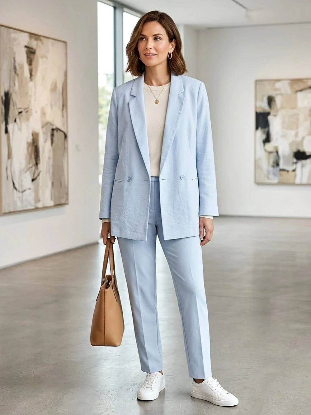 H&M in Blue Double Breasted Blazer